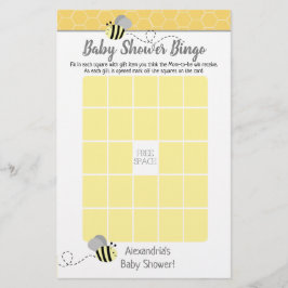Graue Bumble Bee Baby Dusche Bingo Spiel