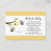 Graue Bumble Bee Baby Shooting Cards Begleitkarte (Vorderseite)