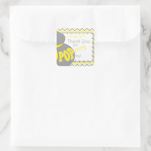 Graue Bump Baby Dusche Sticker (Tasche)