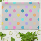 graue bunt Konfetti Polka Dots Küchentücher (Gefaltet)