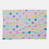 graue bunt Konfetti Polka Dots Küchentücher (Horizontal)