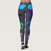 Graue bunte Elf-Leggings Leggings (Rückseite)