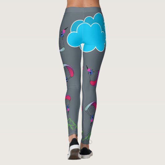 Graue bunte Elf Paraglide Leggings (Rückseite)
