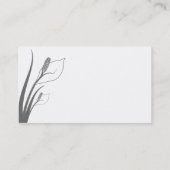 Graue Calla-Lilien-Silhouette-Geschäfts-Karten Visitenkarte (Rückseite)