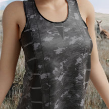 Graue Camouflage Camouflage Muster Womens Tank Top