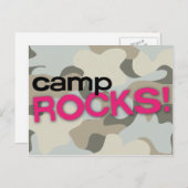 Graue Camouflage CAMP ROCKS! Postkarte (Vorne/Hinten)