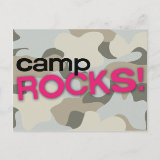 Graue Camouflage CAMP ROCKS! Postkarte
