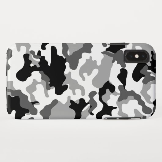 Graue Camouflage Case-Mate iPhone Hülle (Rückseite (Horizontal))