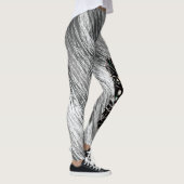 Graue Camouflage mit Maisbein Leggings (Rechts)
