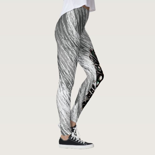 Graue Camouflage mit Maisbein Leggings (Rechts)