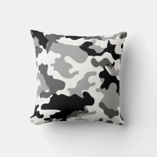Graue Camouflage-Wurfkissen Kissen