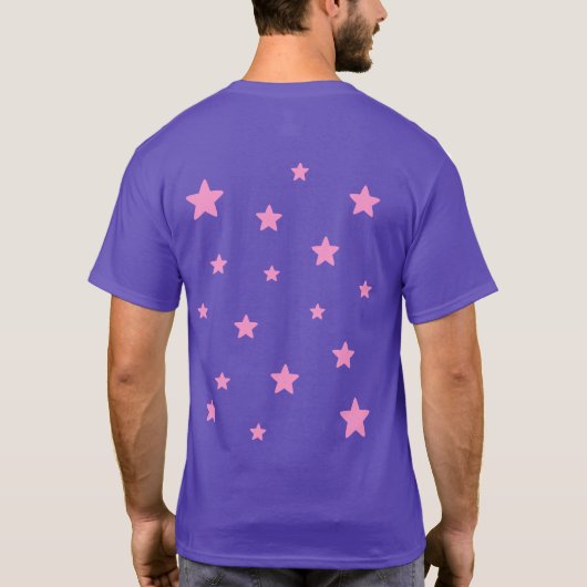 Graue Cat Stars T - Shirt (Rückseite)