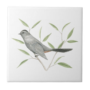 Graue Catbird Bird Art Fliese