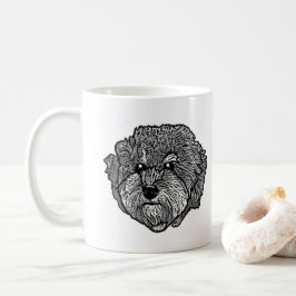 Graue Cavoodle Hund Personalisiert Zeichn Hand Kaffeetasse