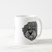 Graue Cavoodle Hund Personalisiert Zeichn Hand Kaffeetasse (VorderseiteRechts)