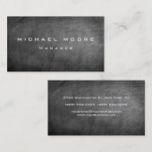 Graue Chalkboard-Mustermanager-Visitenkarte Visitenkarte (Vorne/Hinten)