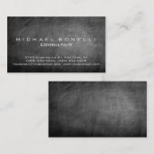 Graue Chalkboard Pattern Consultant-Visitenkarte Visitenkarte (Vorne/Hinten)
