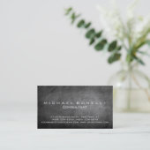 Graue Chalkboard Pattern Consultant-Visitenkarte Visitenkarte (Stehend Vorderseite)