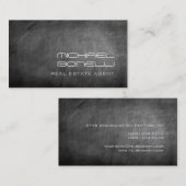 Graue Chalkboard Real Anwesen Agent Business Card Visitenkarte (Vorne/Hinten)