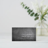 Graue Chalkboard Real Anwesen Agent Business Card Visitenkarte (Stehend Vorderseite)