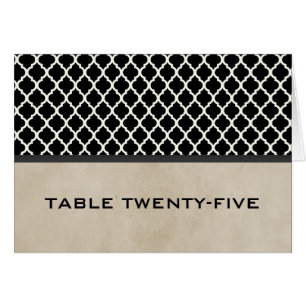 Graue Chic Quatrefolie-Tischnummer