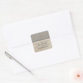 Graue Chic Zickzack Save the Date Stickers (Umschlag)