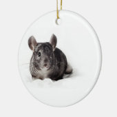 Graue Chinchilla niedlich in der Decke Keramikornament (Links)