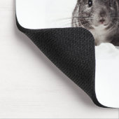Graue Chinchilla niedlich in der Decke Mousepad (Ecke)