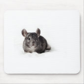 Graue Chinchilla niedlich in der Decke Mousepad (Vorne)