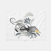 Graue Cockatiel-Decke Fleecedecke (Vorderseite (Horizontal))