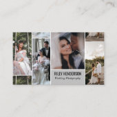 Graue Collage QR Code Berufliche Fotografie Visitenkarte (Vorderseite)