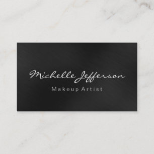 Graue Color Makeup Artist Script Business Card Visitenkarte
