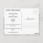 Graue Colorado-Hochzeit rettet das Datum Postkarte (Rückseite)