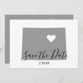 Graue Colorado-Karte Form Save The Date (Vorne/Hinten)