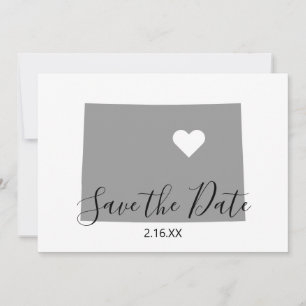 Graue Colorado-Kartengestalt Save The Date