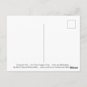 Graue Computerkunst im urn-Gesicht Postkarte (Rückseite)