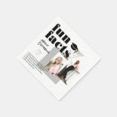 Graue coole Graduate Spaß Fakten Abschluss 2 Fotos Serviette (Ecke)