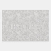 Graue Creme Faux-Leinen-Hochzeit Geschenkpapier Set (Vorderseite 2)