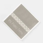 Graue Creme und Braun Serviette (Ecke)