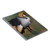 Graue Crowned Crane Bird-Notebook Notizblock (Rechte Seite)