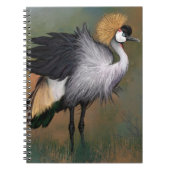 Graue Crowned Crane Bird-Notebook Notizblock (Vorderseite)