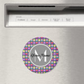 Graue Cupcakes, Personalisierter Name Monogram Magnet (In Situ (Geschirrspüler))