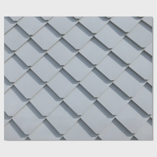 Graue Dachschindeln Geschenkpapier (Flach)