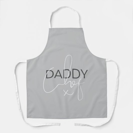 Graue Daddy Chef Schürze (Vorderseite)