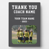 Graue Dankbarkeit Coach Team Name Foto Fotoplatte (Vorderseite)