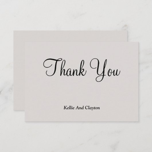 Graue Dankeschön Karten (Vorne/Hinten)