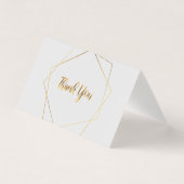 Graue Dankeschön Karten mit goldenen Pentagons (Vorderseite)