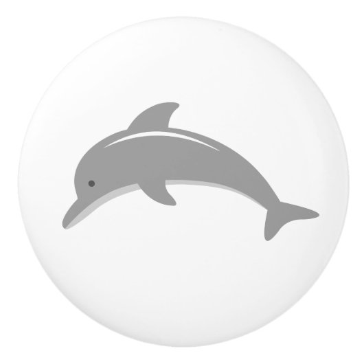 Graue Delphin-Kinderzimmer-Tür und Schublade Knöpf Keramikknauf (Vorderseite)