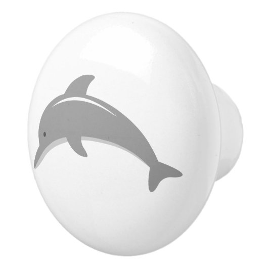 Graue Delphin-Kinderzimmer-Tür und Schublade Knöpf Keramikknauf (Rechts)