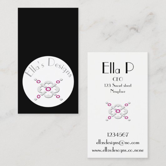 Graue Design-Visitenkarte Visitenkarte (Vorne/Hinten)